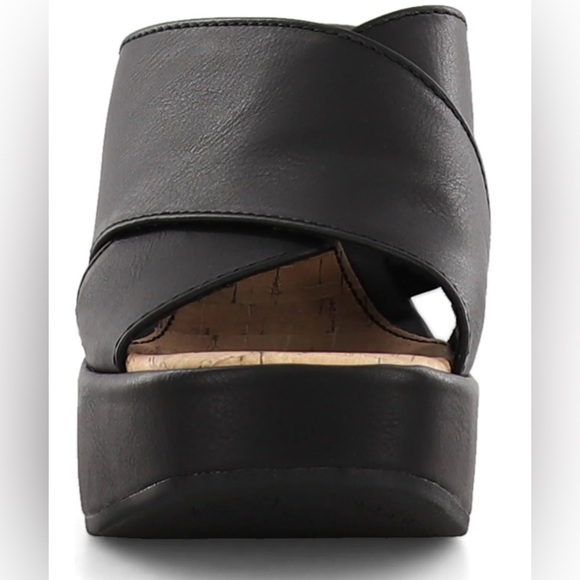 B.O.C. Cici Leather Like Black platform - Picture 3 of 6